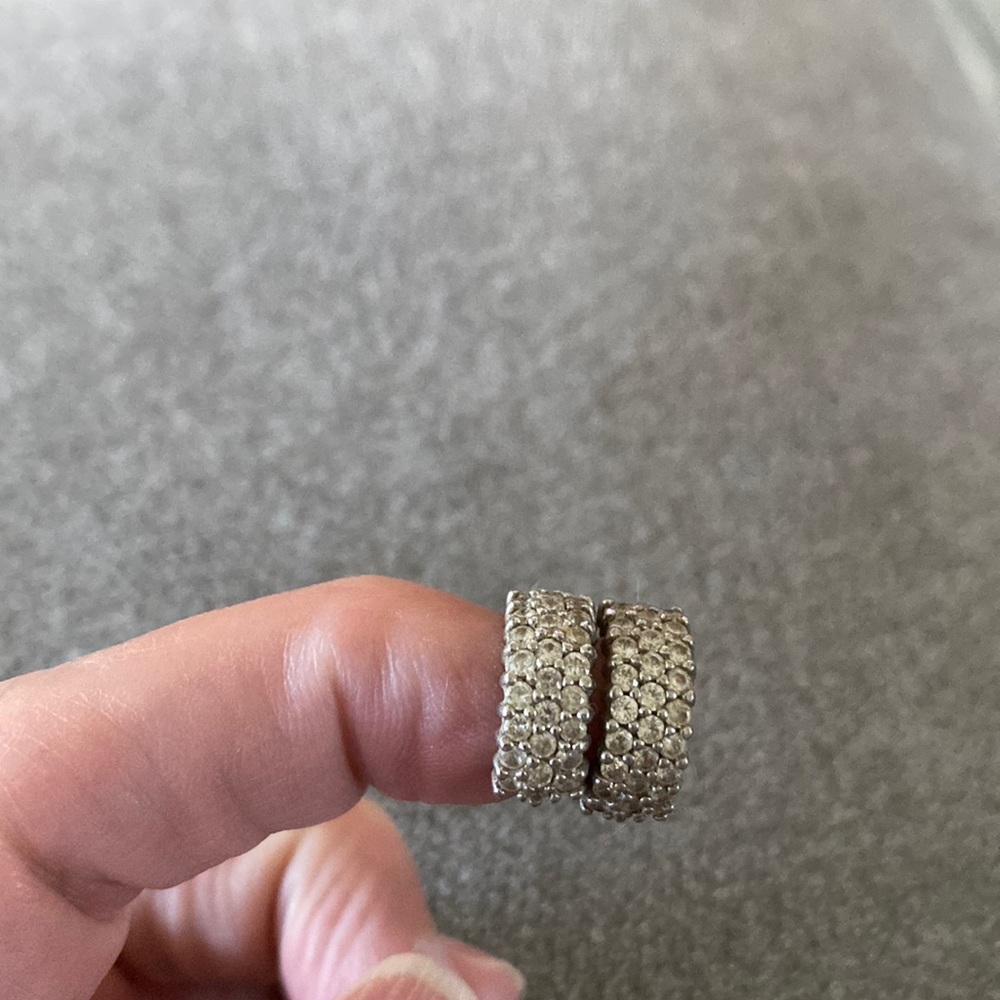 CZ hoop earrings